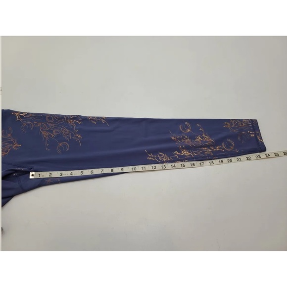 Sweaty Betty Goddess Leggings Crown Blue Bronze Foil 7/8 Length Size S W… - Picture 7 of 8